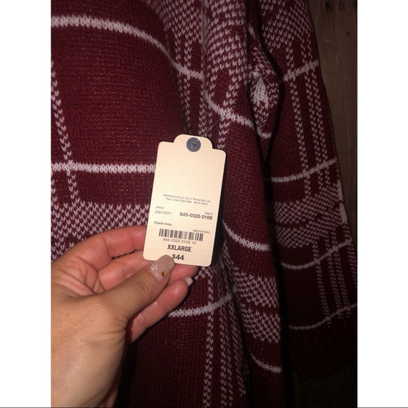 Burgundy Grandpa Sweater - Picture 2 of 4